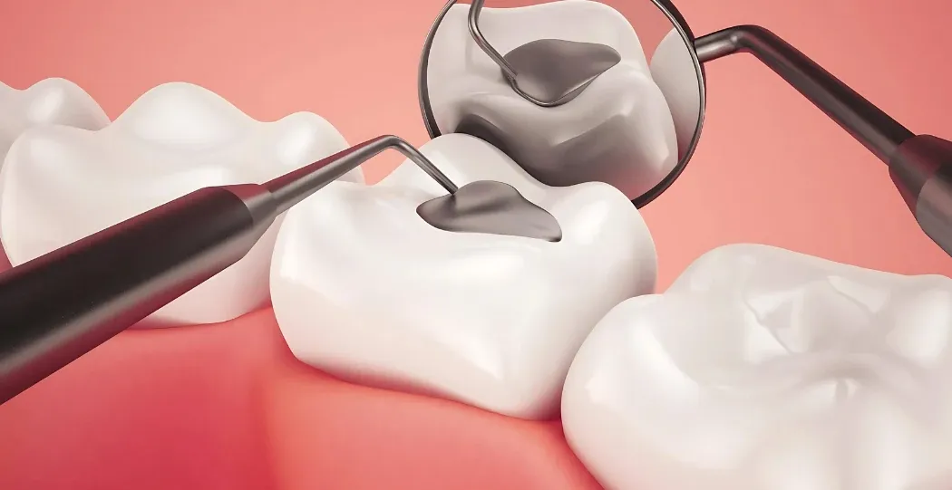 Patient having a regular dental checkup